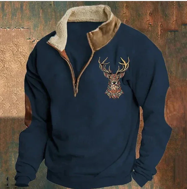 Men's Easy-Wear Printed Fleece Top