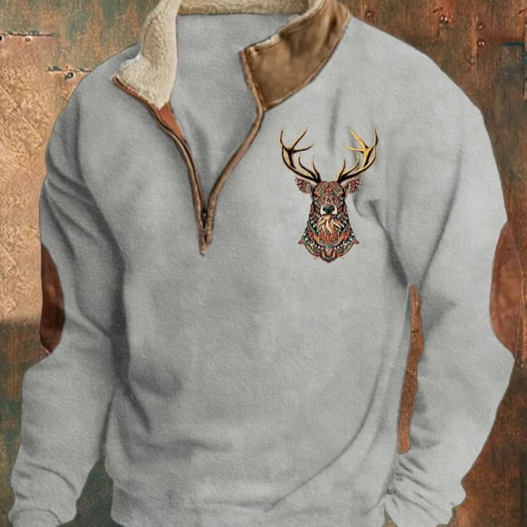 Men's Easy-Wear Printed Fleece Top