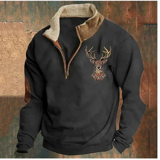 Men's Easy-Wear Printed Fleece Top